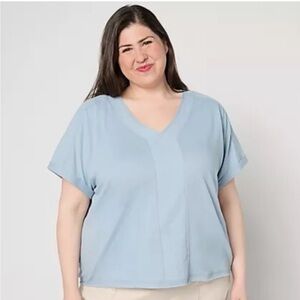 Peace Love World Light Blue Boheme Collection Shirt